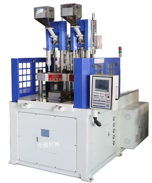 PP dubbelkleurig meshandvat Verticale plastic injectie gietmachine JTT-550 2V-3R