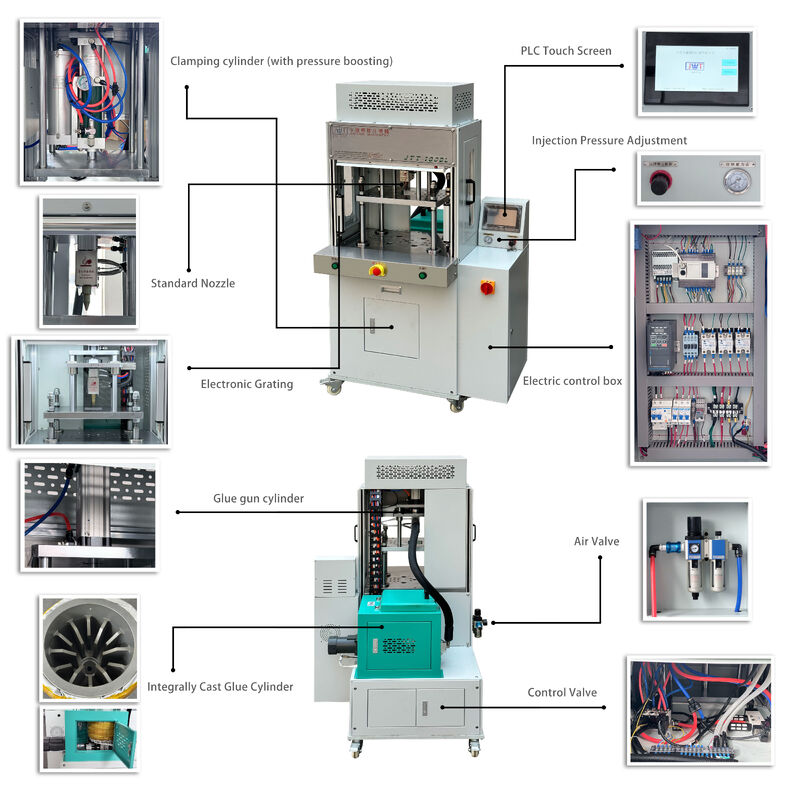 Low Pressure Vertical Hot Melt Adhesive Glue Injection Molding Machine LPMS for PCB JTT-100DL